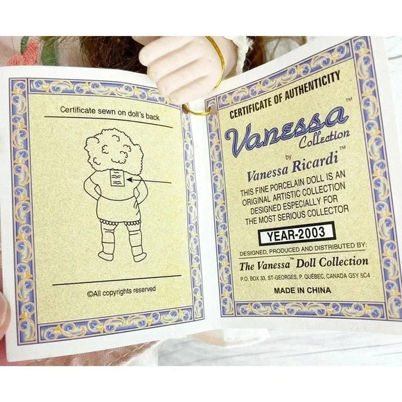 VANESSA DOLL COLLECTION by Vanessa Ricardi Porcelain Doll SERIES 2003 - Picture 6 of 8